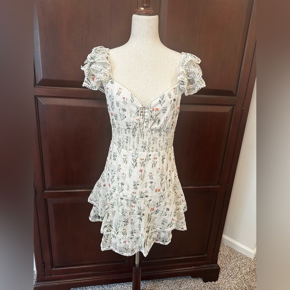 Alice + Olivia Floral Ruffle Mini Dress - Picture 6 of 10